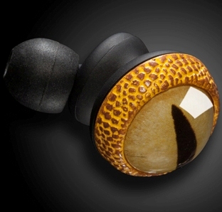 Наушники проводные Quarkie IN EAR - SNAKE EYE YELLOW